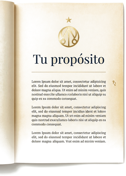 Página interior del libro Carta Natal Premium dedicada a Tu Propósito y Nodo Norte