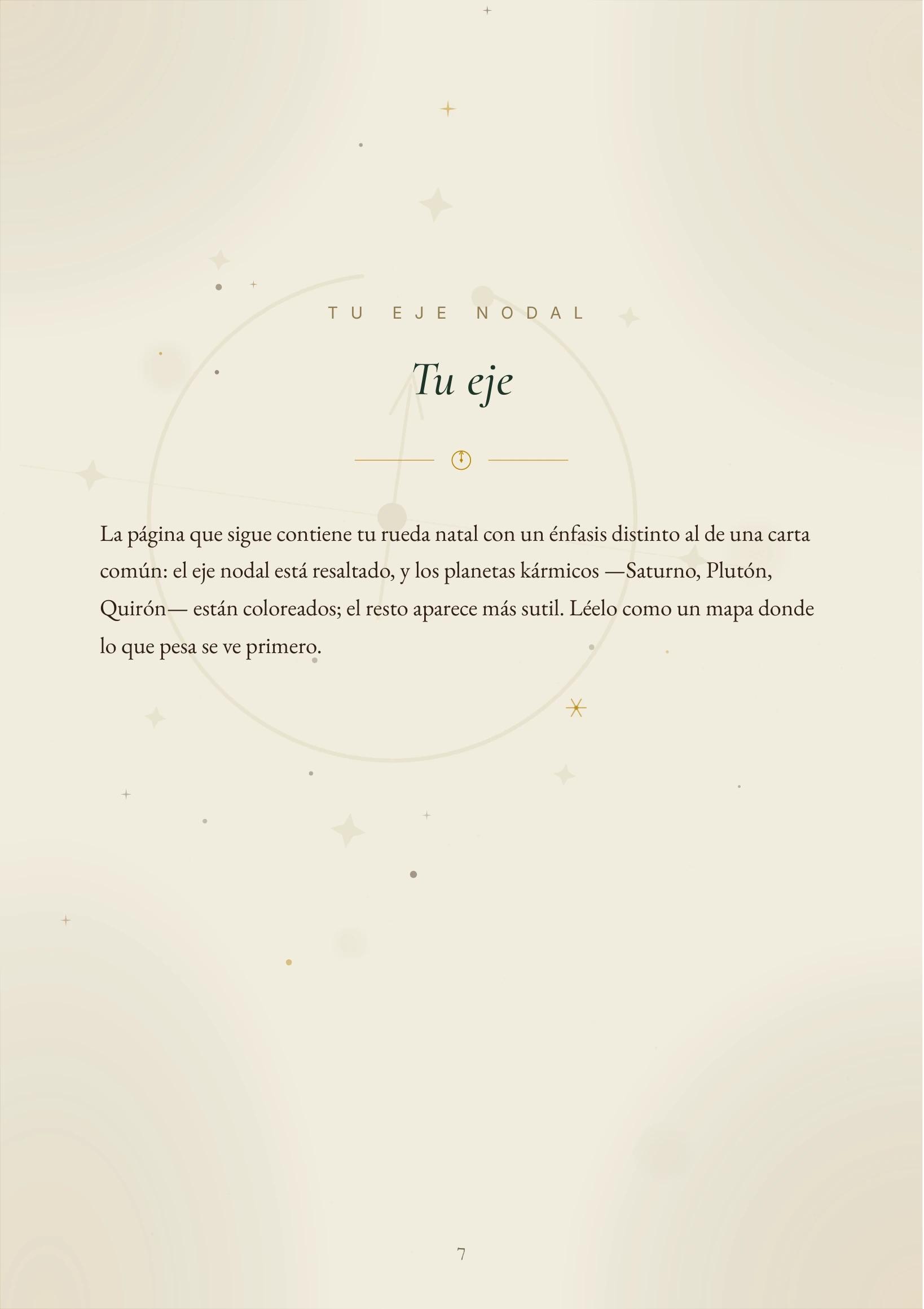 Tu Nodo Sur — Lo que tu alma trae de antes, leído al detalle.