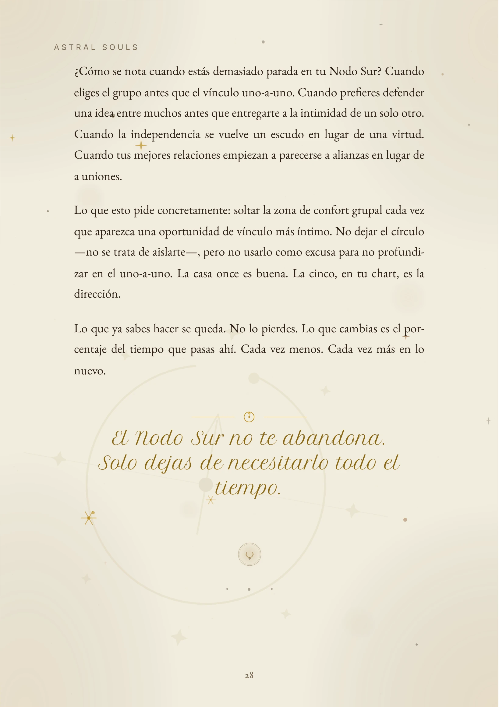 A qué viniste — Tu Nodo Norte: la misión del alma esta vez.