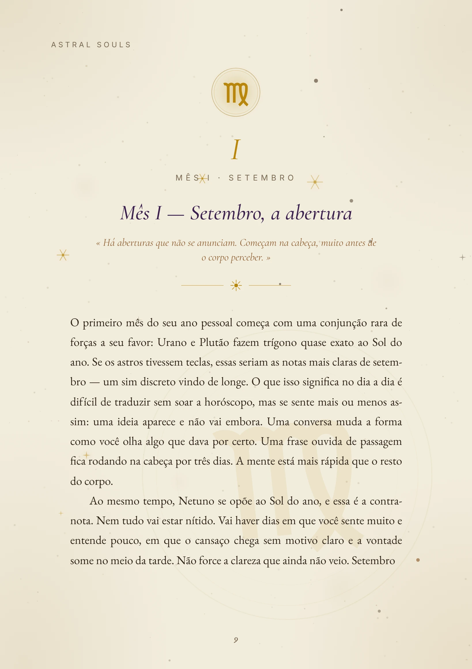 Um mês do seu ano — A carta tirada para esse mês + o trânsito que a marca.