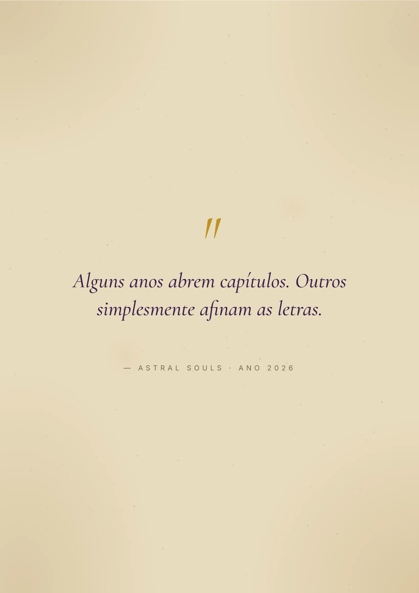 Sua síntese — A carta de encerramento e a lição do ano inteiro.