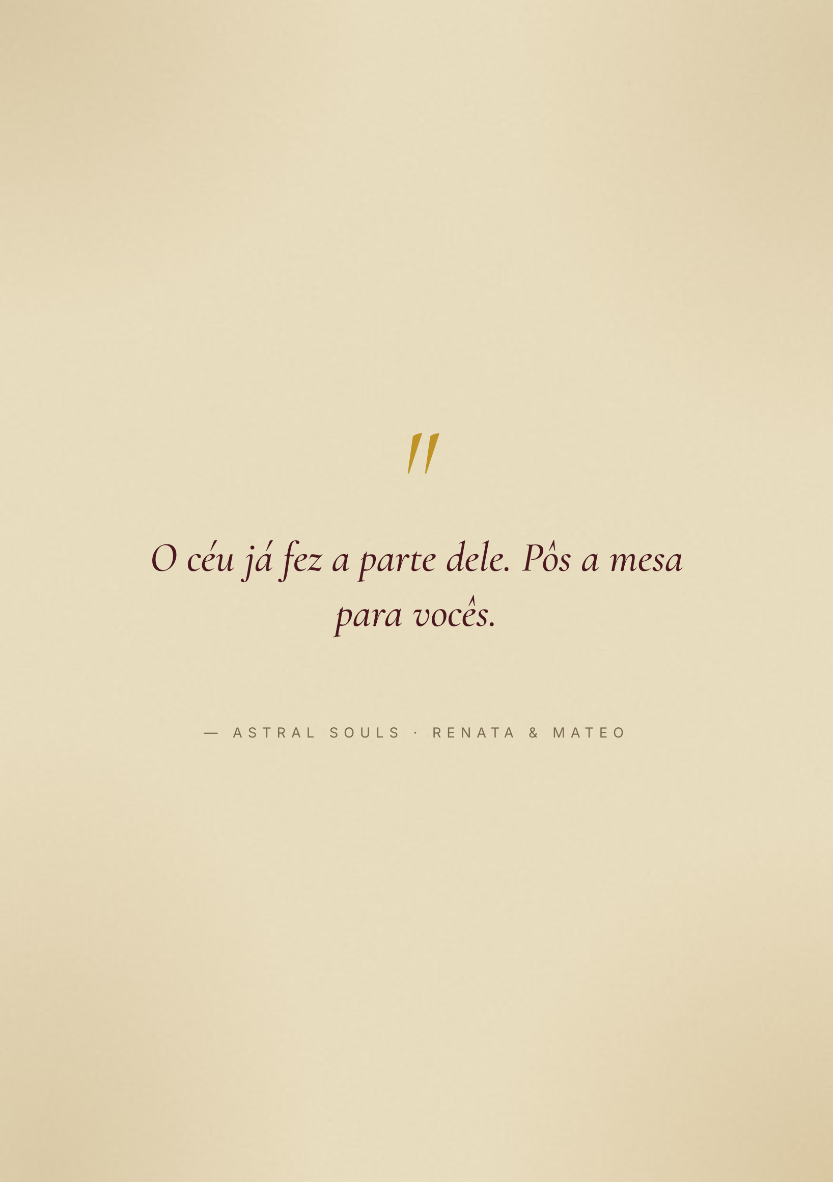 O karma compartilhado de vocês — Por que vocês se encontraram e o que vieram aprender juntos.