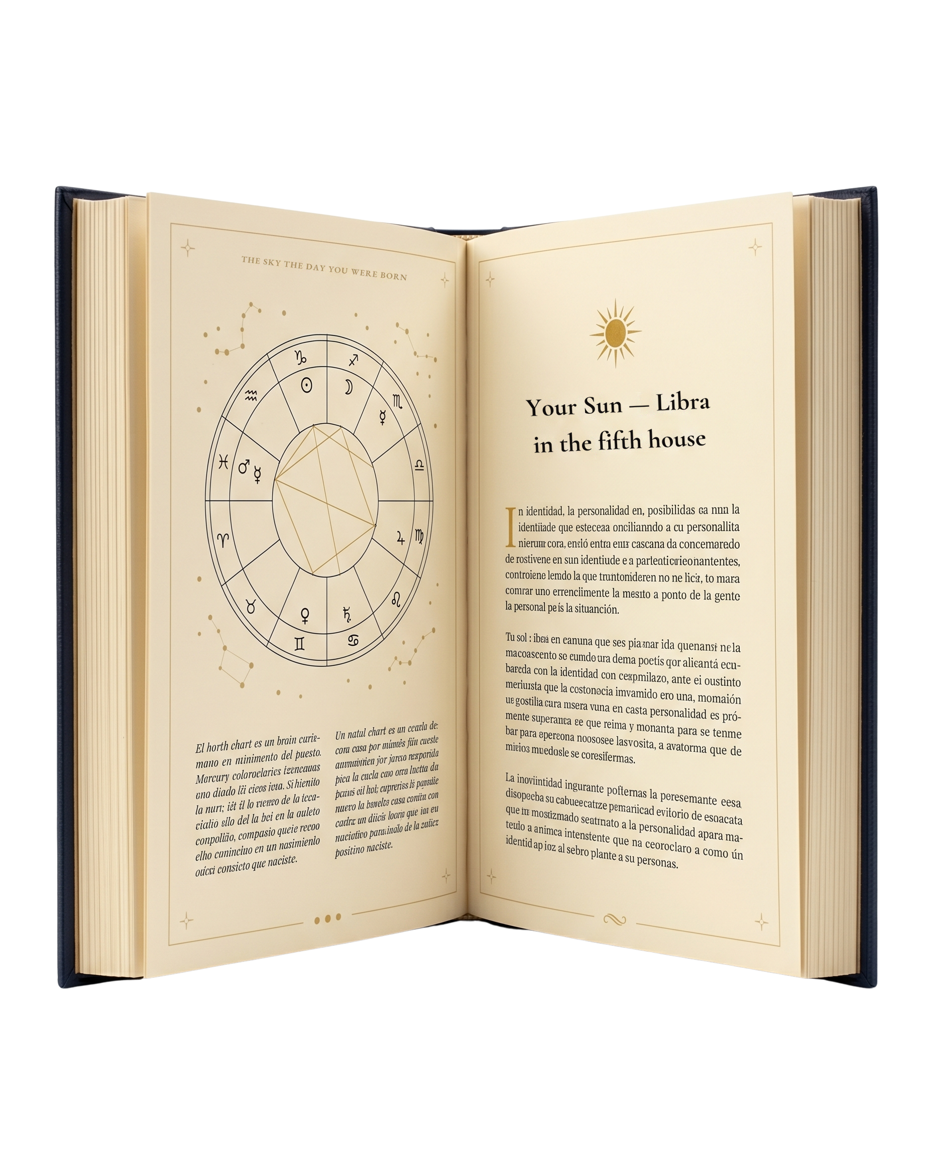 Birth Chart book open to the chapter Your Sun